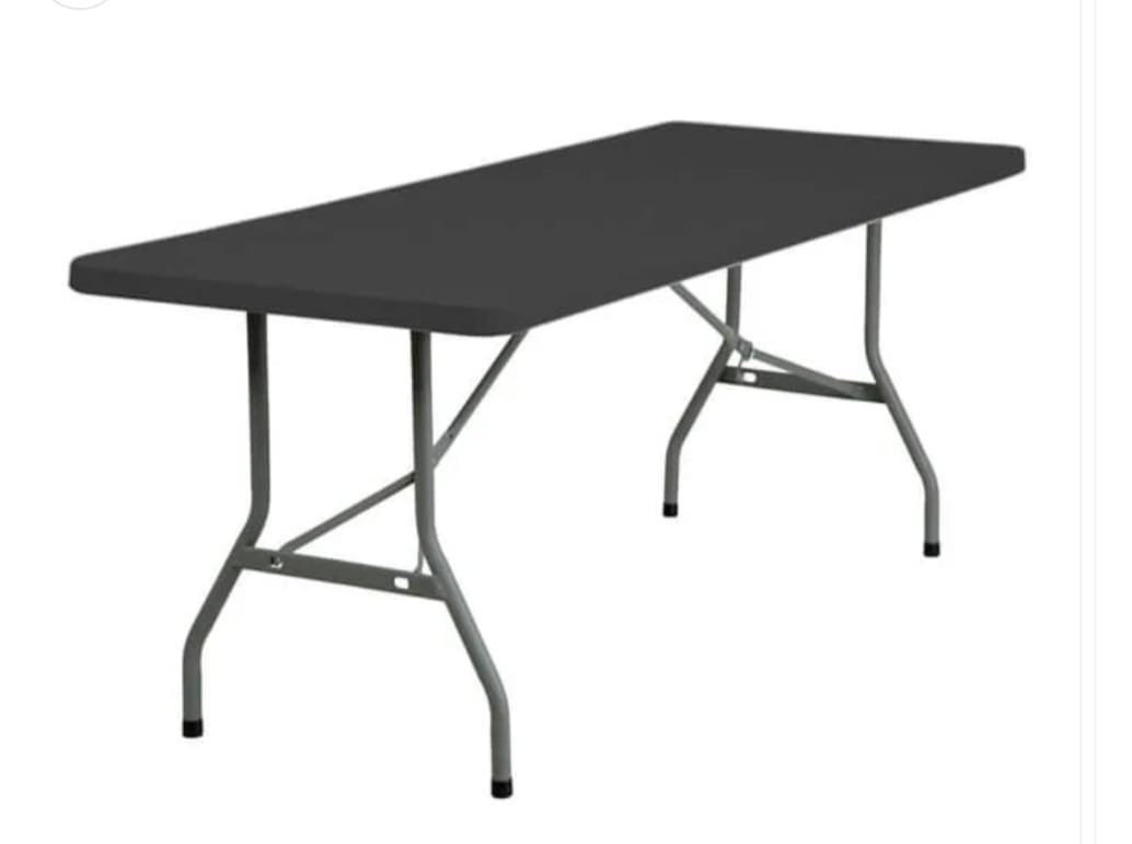 1.8m Folding Table - Black